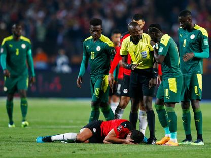 الحكم ندالا نغامبو من مباراة السنغال ومصر بتصفيات كأس العالم - 25 مارس 2022 - Reuters