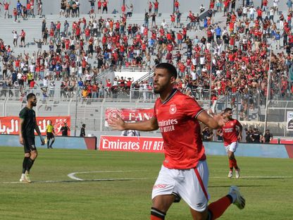 يوسف العبدلي يوسف العبدلي يحتفل بتسجيل هدف في مرمى النادي القسنطيني بدوري أبطال إفريقيا - 26 أغسطس 2023 - Facebook/Etoile Sportive du Sahel