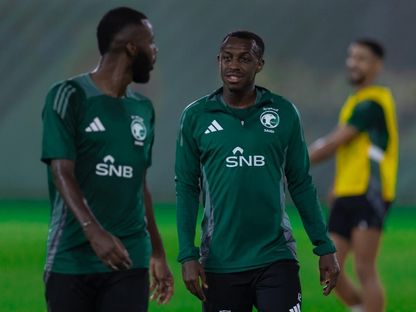 سعود عبد الحميد في تدريبات منتخب السعودية - 5 أكتوبر 2025 - saff.com