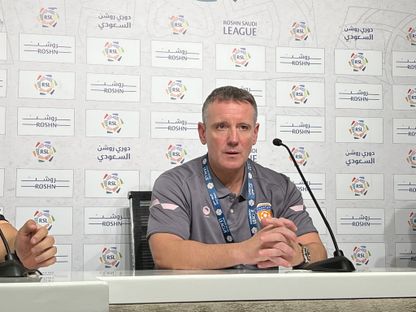 فوك راشوفيتش مدرب الفيحاء خلال المؤتمر الصحافي - 22 سبتمبر 2023 - X/@aawsat_spt