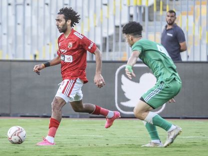 حسين الشحات في مباراة الأهلي والاتحاد السكندري بالدوري المصري 8-7-2023 - Twitter/@ahlySC