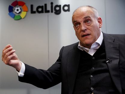 خافيير تيباس رئيس رابطة الدوري الإسباني لكرة القدم - 24 مايو 2023 - Reuters