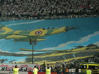 احتفال جمهور الأهلي والزمالك بذكرى 6 أكتوبر في ديربي القاهرة بالجولة السادسة من الدوري المصري - 11 أكتوبر 2026 - EPL_eg/x