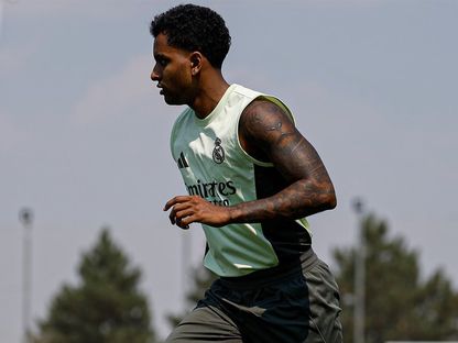 البرازيلي رودريغو من تدريبات ريال مدريد بعد مباراة أوساسونا - 20 أغسطس 2025 - X/realmadrid