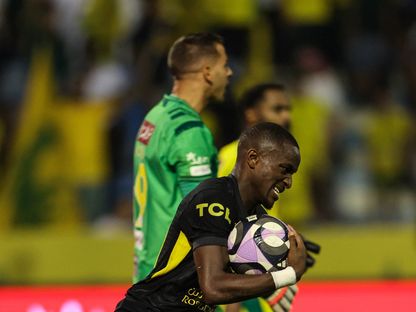 موسى ديابي بعد تسجيله هدفاً للاتحاد في مرمى الخليج بالدوري السعودي - 1 نوفمبر 2025 - X/@ittihad_en