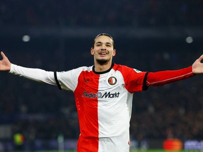 الجزائري أنيس حاج موسى من مباراة فينورد روتردام ضد سبارتا براغ بدوري أبطال أوروبا - 11 ديسمبر 2024 - Reuters