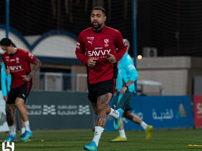 البرازيلي مالكوم من تدريبات الهلال قبل مباراة التعاون بالدوري السعودي - 3 أبريل 2026 - X/Alhilal_FC