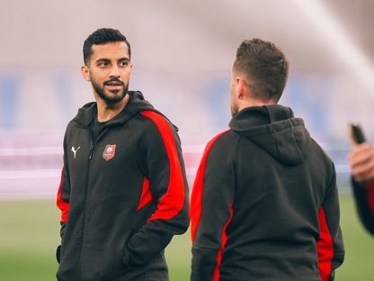 الأردني موسى التعمري لاعب ستاد رين قبل المباراة أمام أولمبيك مارسيليا في كأس فرنسا - 3 فبراير 2026 - X/@staderennais