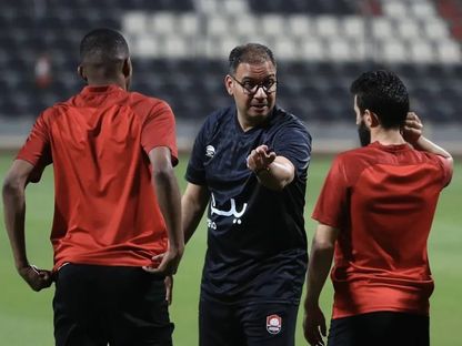 يوسف الغدير المدرب السابق لنادي الرائد السعودي - الشرق الأوسط