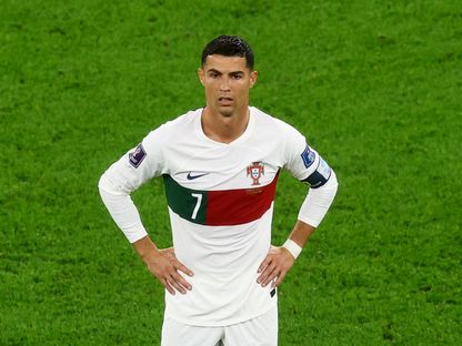 البرتغالي كريستيانو رونالدو خلال المباراة ضد المغرب - 10 ديسمبر 2022 - Reuters 