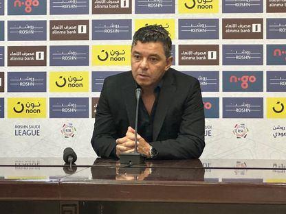 مارسيلو غاياردو المدير الفني لنادي الاتحاد في مؤتمر صحفي - 30 نوفمبر 2023 - X/@aawsat_spt