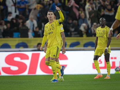 احتفال كريستيانو رونالدو نجم النصر بهدفه في مرمى الخلود بالدوري السعودي - 30 يناير 2026 - X/@SPL