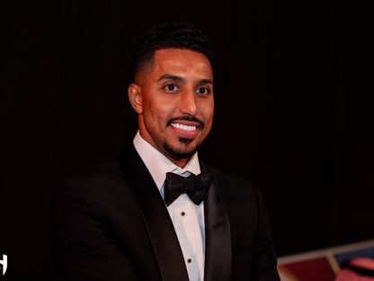 سالم الدوسري مهاجم الهلال والمنتخب السعودي قبل تتويجه بجائزة أفضل لاعب في آسيا - 31 اكتوبر 2023 - X/Alhilal_FC