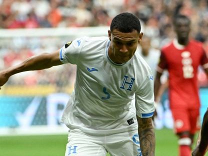 اللاعب الهندوراسي كيرفين أرياغا في مباراة كندا ببطولة الكأس الذهبية - 17 يونيو 2025 - Reuters