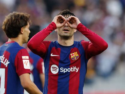 بيدري يحتفل بتسجيله هدفاً لبرشلونة في مرمى رايو فايكانو - 19 مايو 2024 - Reuters