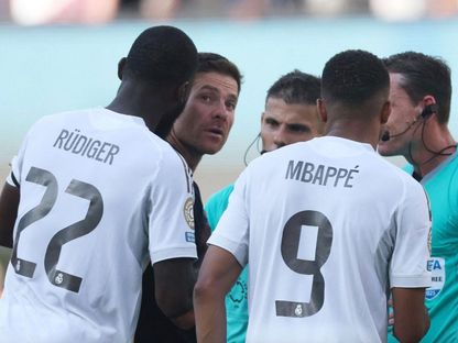 تشابي ألونسو في مباراة ريال مدريد وبوروسيا دورتموند بكأس العالم للأندية 2025 - Reuters