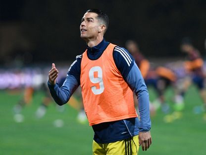 كريستيانو رونالدو نجم النصر قبل مواجهة الفيحاء بالدوري السعودي - 28 فبراير 2026 - Reuters