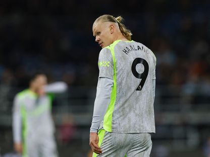 إيرلينغ هالاند خلال مباراة بين مانشستر سيتي وبيرنلي - 22 أبريل 2026 - Action Images via Reuters