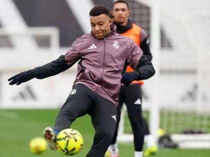 المهاجم الفرنسي كيليان مبابي في تدريبات ريال مدريد الأخيرة قبل مواجهة ريال سوسيداد في الدوري الإسباني - 13 فبراير 2026 - RealMadrid.com