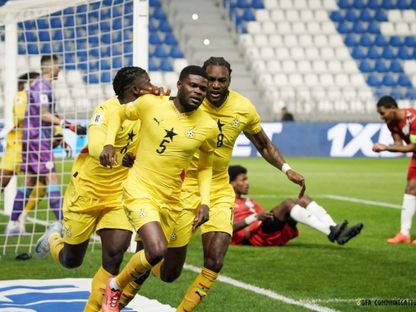 توماس بارتي نجم منتخب غانا يحتفل بهدفه في شباك مدغشقر - 24 مارس 2025 - X/GhanaBlackstars