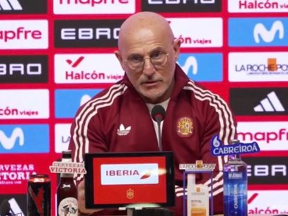 لويس دي لا فوينتي في المؤتمر الصحفي التقديمي لمباراة إسبانيا ومصر الودية - 30 مارس 2026 - @rfef/x