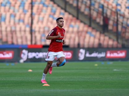 كريم الدبيس لاعب الأهلي الشاب قبل انطلاق مباراة سان جورج في دوري أبطال إفريقيا - 29 سبتمبر 2023 - https://www.facebook.com/alahly