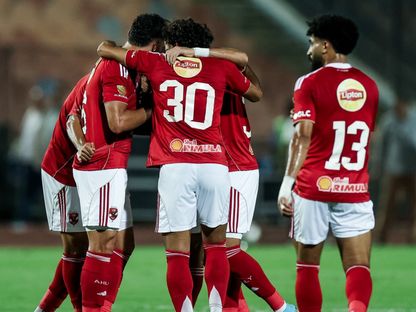 لاعبو الأهلي خلال مباراة سيراميكا كليوباترا في الدوري المصري الممتاز - 20 سبتمبر 2025 - @AlAhly