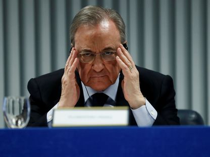 فلورنتينو بيريز رئيس نادي ريال مدريد الإسباني ودوري "السوبر الأوروبي" - REUTERS