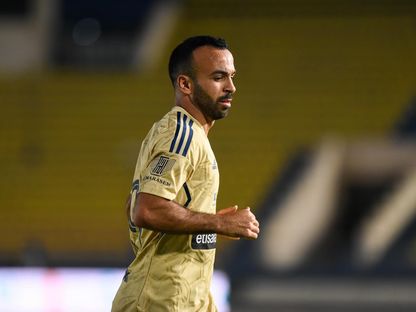 محمد مجدي "أفشة" لاعب الأهلي المصري خلال مواجهة طلائع الجيش بالدوري المحلي - 26 مايو 2023 - https://www.facebook.com/Officialahlysc