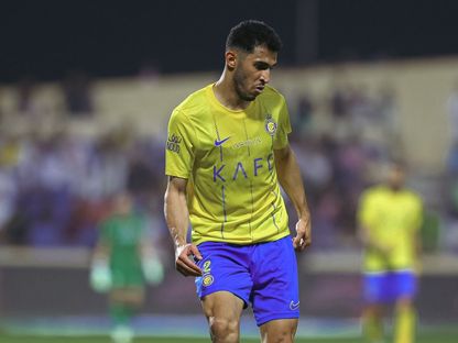 لاعب النصر سلطان الغنام خلال مواجهة الفتح في دوري روشن السعودي - 26 أغسطس 2023 - ْX @sultan_ghannam