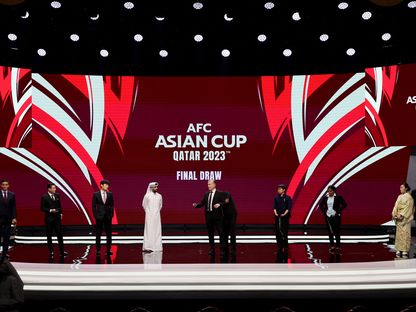 من مراسم قرعة كأس آسيا 2023 في العاصمة القطرية الدوحة - 11 مايو 2023 - REUTERS