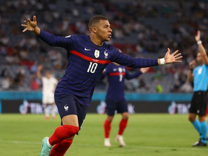 الفرنسي كيليان مبابي في مواجهة ألمانيا في يورو 2020 - Pool via REUTERS