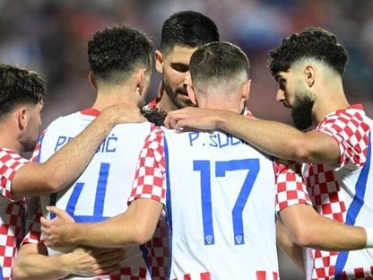 احتفال لاعبي كرواتيا بتسيجل هدف في مرمى سلوفينيا بمباراة ودية - 7 يونيو 2026 - X/@HNS_CFF