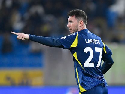 إيمريك لابورت بعد تسجيله هدفاً للنصر في مرمى التعاون - 17 يناير 2025 - REUTERS