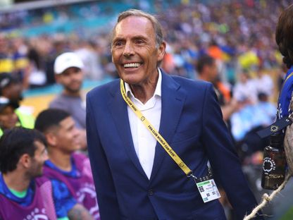 مدرب بوكا جونيورز ميغيل أنخيل روسو قبل مباراة ضد بنفيكا في كأس العالم للأندية - 16 يونيو 2025 - REUTERS