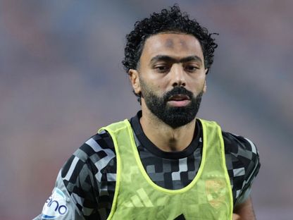 حسين الشحات جناح النادي الأهلي خلال العمليات الإحمائية لمباراة كيتارا في تأهيلي الكونفيدرالية - 25 أكتوبر 2026 - AlAhly/x