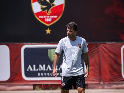 أحمد سيد "زيزو" خلال تدريبات الأهلي استعداداً لمواجهة مودرن سبورت في الدوري المصري - 7 أغسطس 2025 - X/@AlAhly