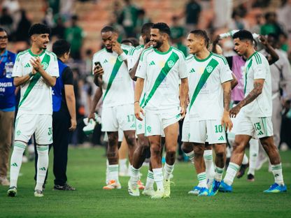 احتفال لاعبي الأهلي بالتأهل لنصف نهائي دوري أبطال أسيا للنخبة - 17 أبريل 2026 - X/@ALAHLI_FC