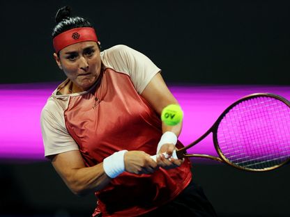 البطلة التونسية أنس جابر في بطولة قطر المفتوحة للتنس - 13 فبراير 2024 - Reuters