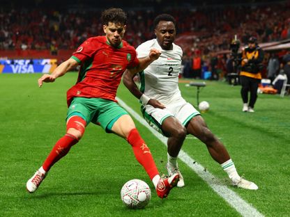 عبد الصمد الزلزولي لاعب المغرب خلال مواجهة نيجيريا في نصف نهائي كأس أمم إفريقيا - 14 يناير 2026 - REUTERS