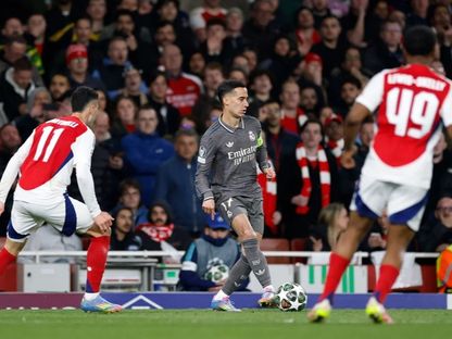 لوكاس فاسكيز لاعب ريال مدريد خلال مباراة أرسنال في دوري أبطال أوروبا - 8 أبريل 2025 - realmadrid.com