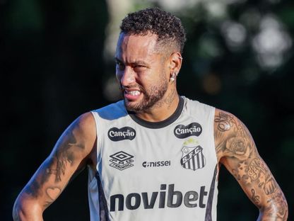 نيمار في تدريبات ناديه سانتوس - 15 مارس 2026 - X/@neymarjr