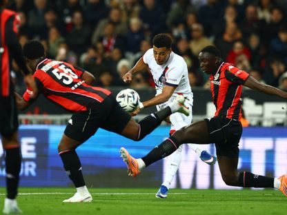 ديزيري دوي خلال مباراة نيس وباريس سان جيرمان بالدوري الفرنسي - 21 مارس 2026 - Reuters