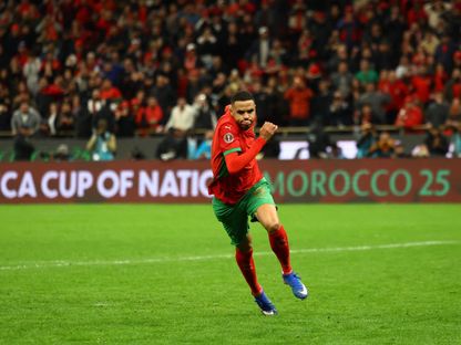 يوسف النصيري خلال مباراة المغرب ونيجيريا بنصف نهائي كأس أمم إفريقيا - 14 يناير 2026 - Reuters