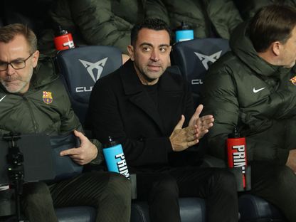 تشافي هيرنانديز قبل مباراة بين برشلونة وفياريال - 27 يناير 2024 - AFP