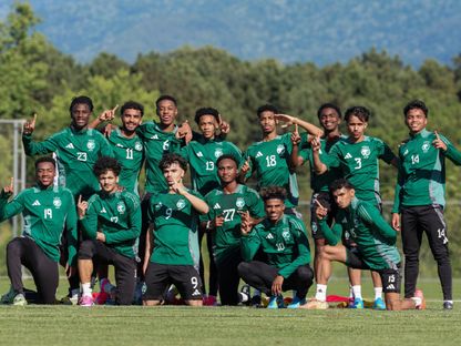 لاعبو منتخب السعودية تحت 20 عاماً يفتتحون تدريباتهم ضمن معسكره الإعدادي في تركيا  - 30 مايو 2026 - X/@SaudiNT