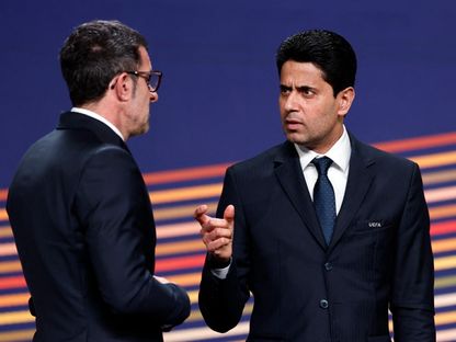 ناصر الخليفي رئيس باريس سان جيرمان الفرنسي - 12 فبراير 2026 - REUTERS