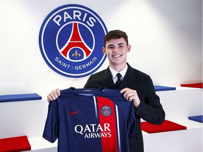 البرازيلي غابريال موسكاردو لاعب باريس سان جيرمان الجديد - 25 يناير 2024 - https://en.psg.fr/