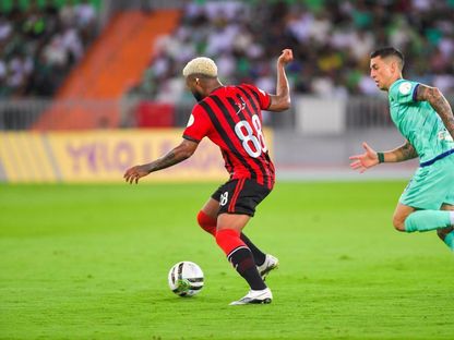 من مباراة الأهلي والرياض بدوري يلو السعودي- 11 مارس 2023 - Twitter/@FDL_KSA