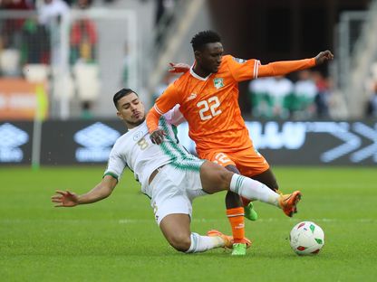 من لقاء الجزائر و ساحل العاج في كأس أمم إفريقيا للمحليين  - twitter/@CAF_Online